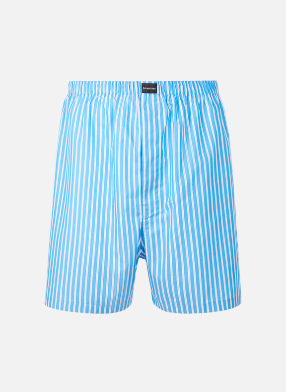 BALENCIAGA Striped cotton boxer shorts Blue