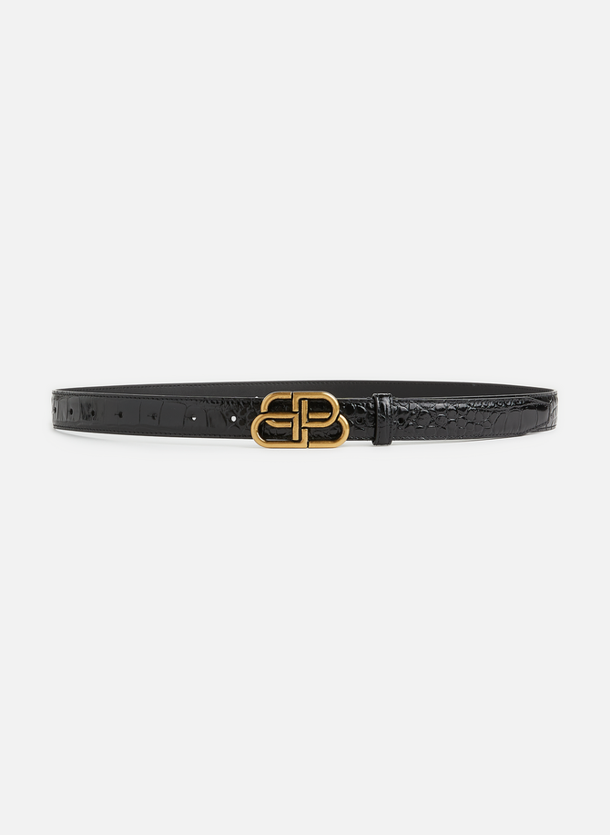 BB embossed leather belt BALENCIAGA