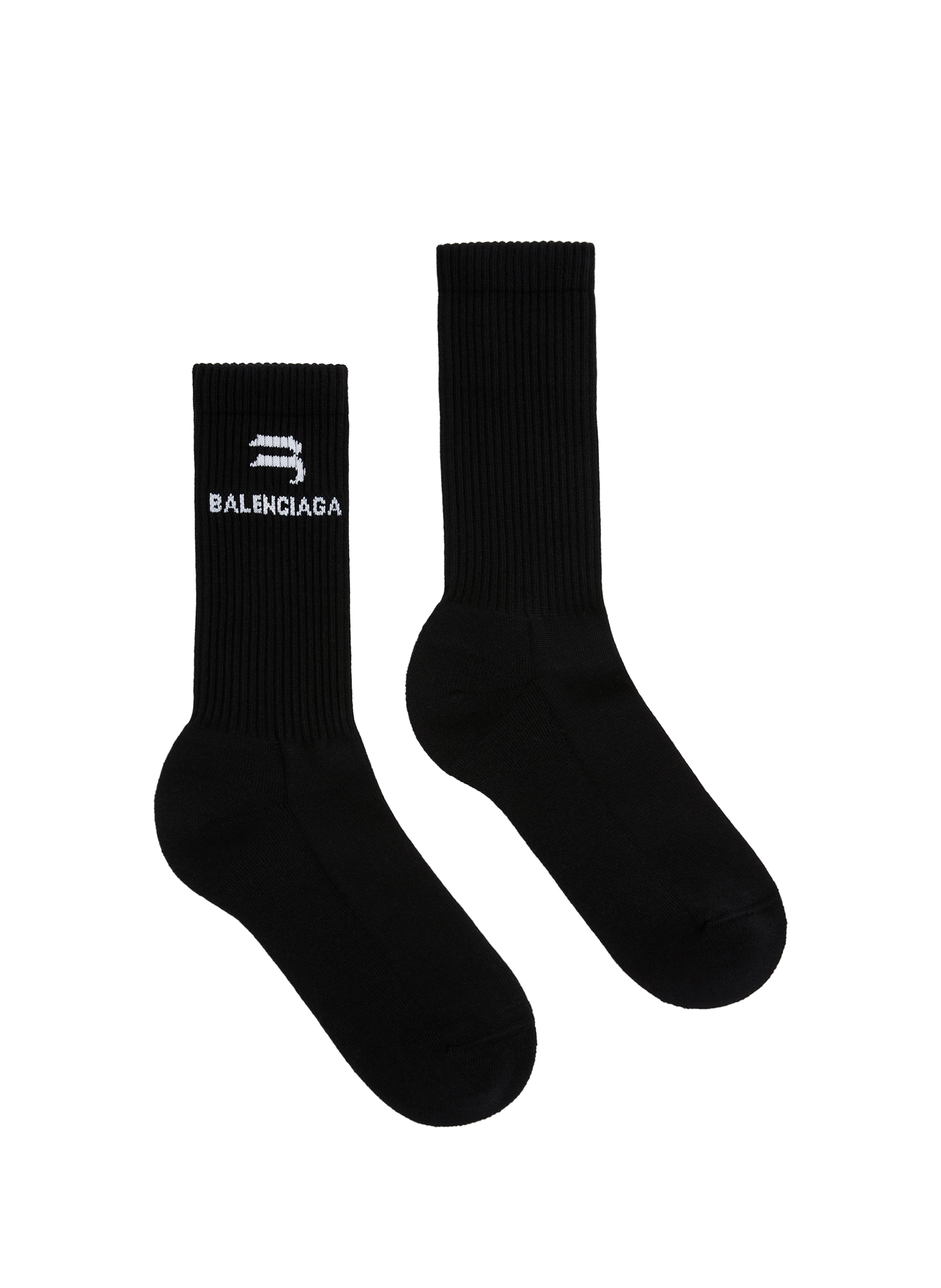 balenciaga socks black and white