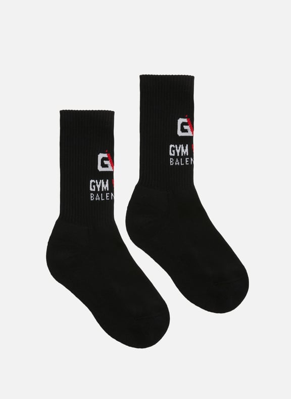 Gym cotton blend Socks Black by BALENCIAGA BALENCIAGA Gym cotton blend Socks Black
