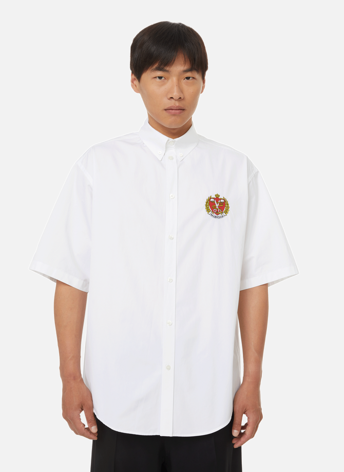 Short-sleeved cotton poplin shirt BALENCIAGA