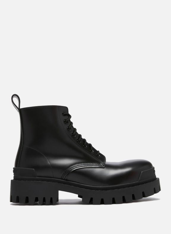 BALENCIAGA Strike leather Ankle boots Black