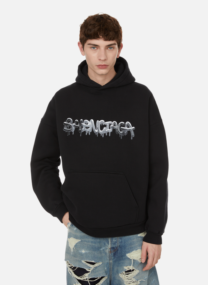 Cotton-blend hoodie with logo BALENCIAGA