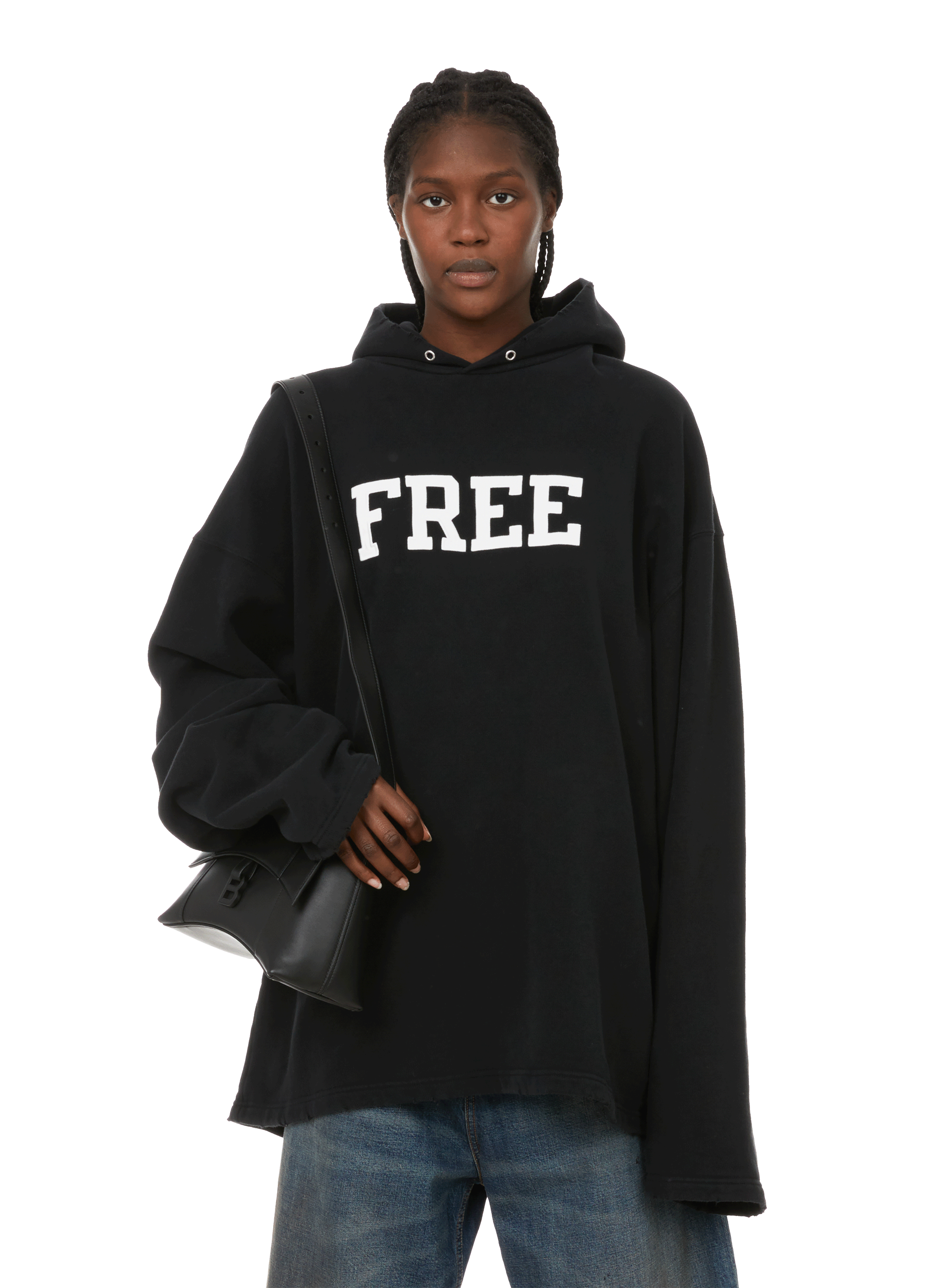 Balenciaga Wide Fit Free TShirt Black Mens  US