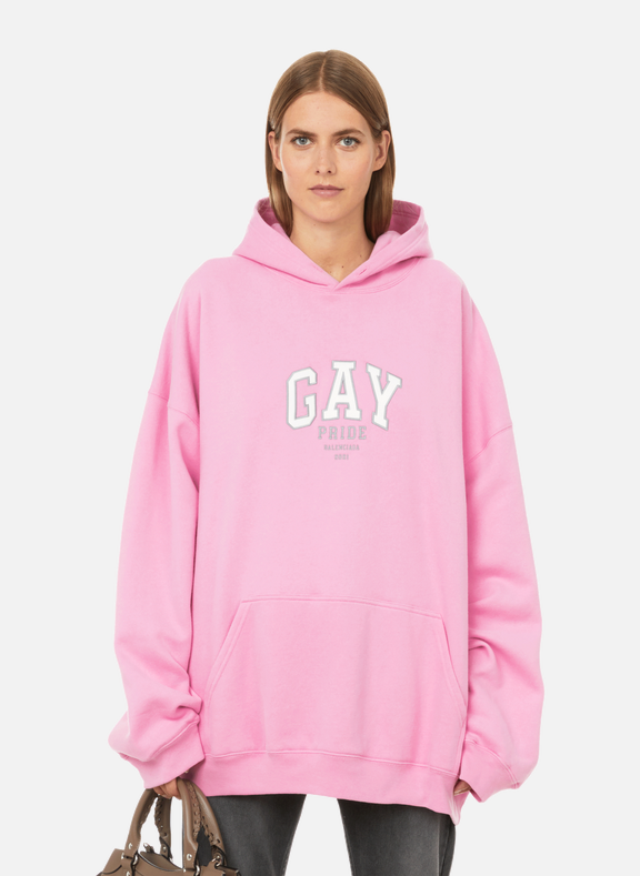 BALENCIAGA Cotton Pride hoodie Pink