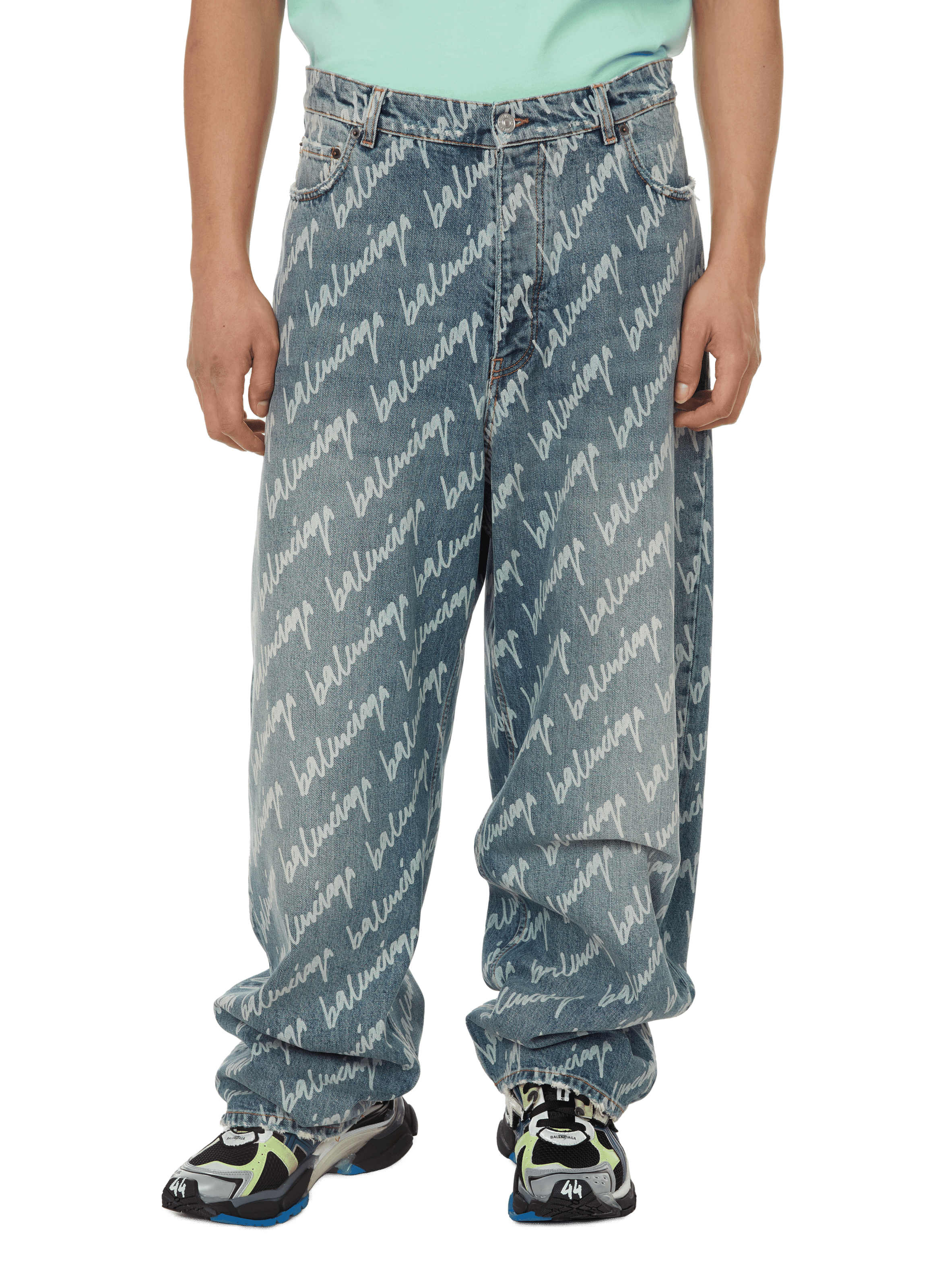 OVERSIZED COTTON DENIM JEANS 
