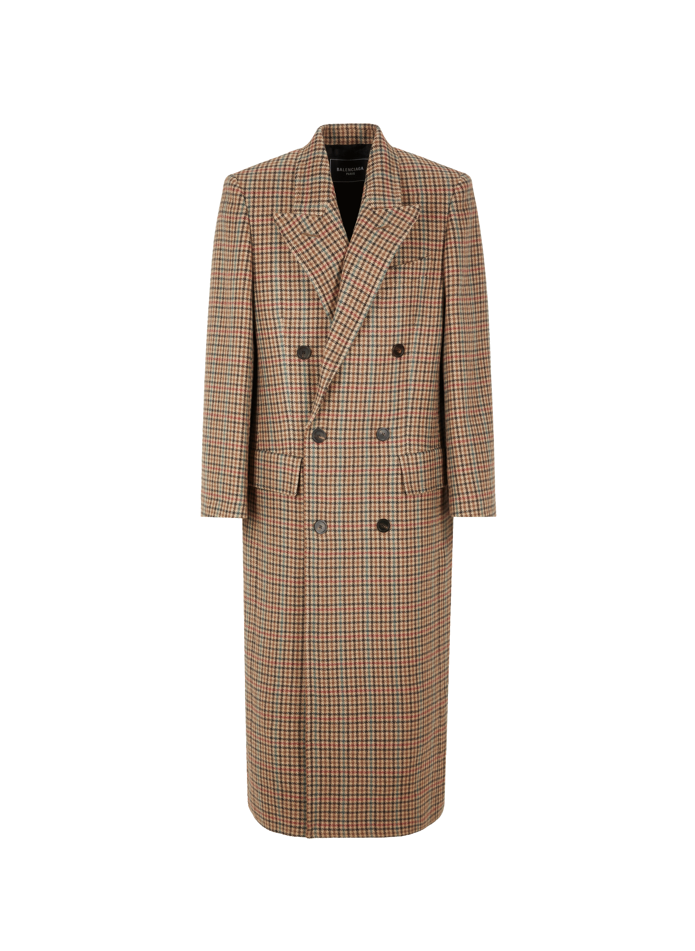 balenciaga check coat