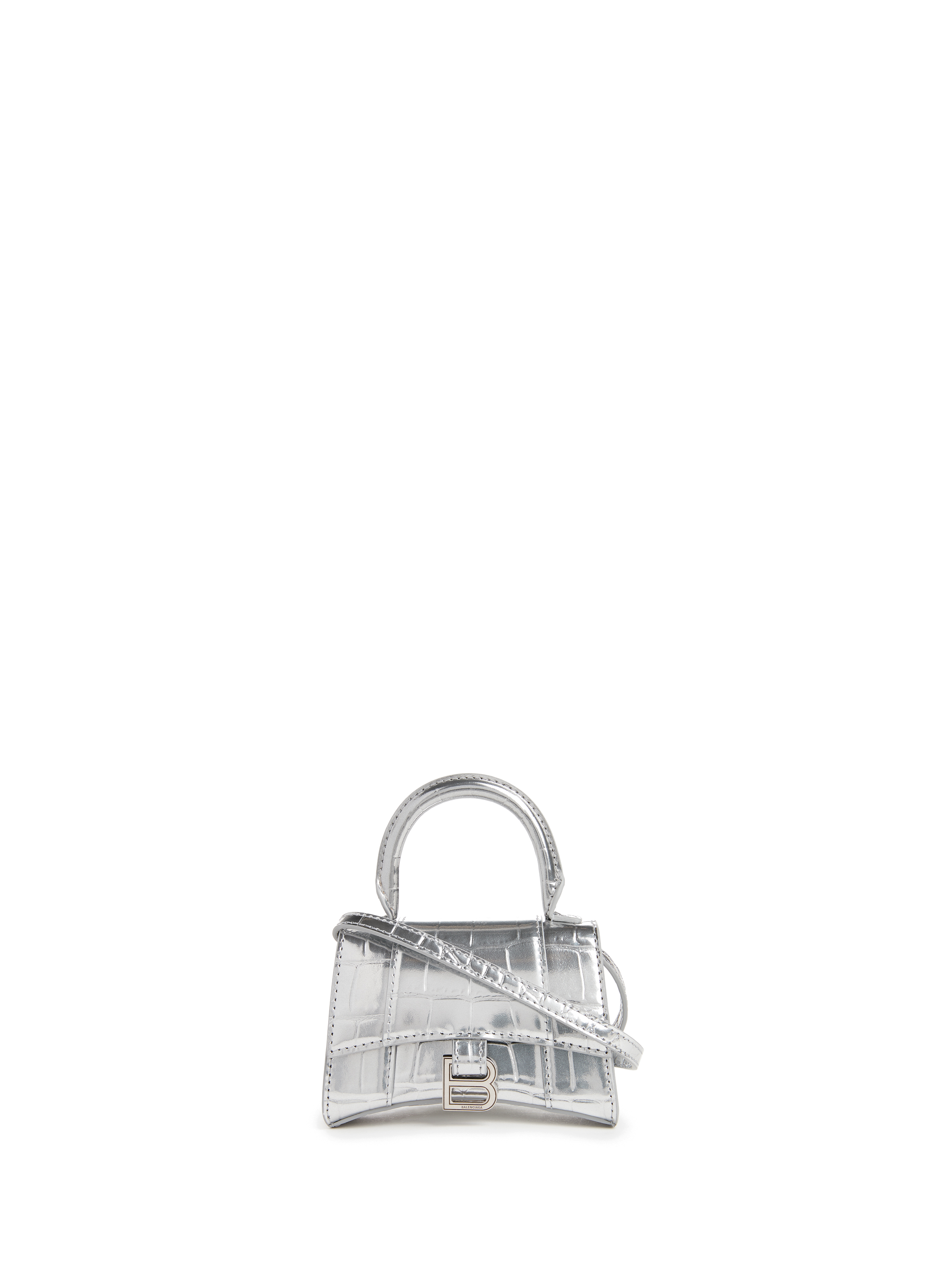 silver hourglass bag