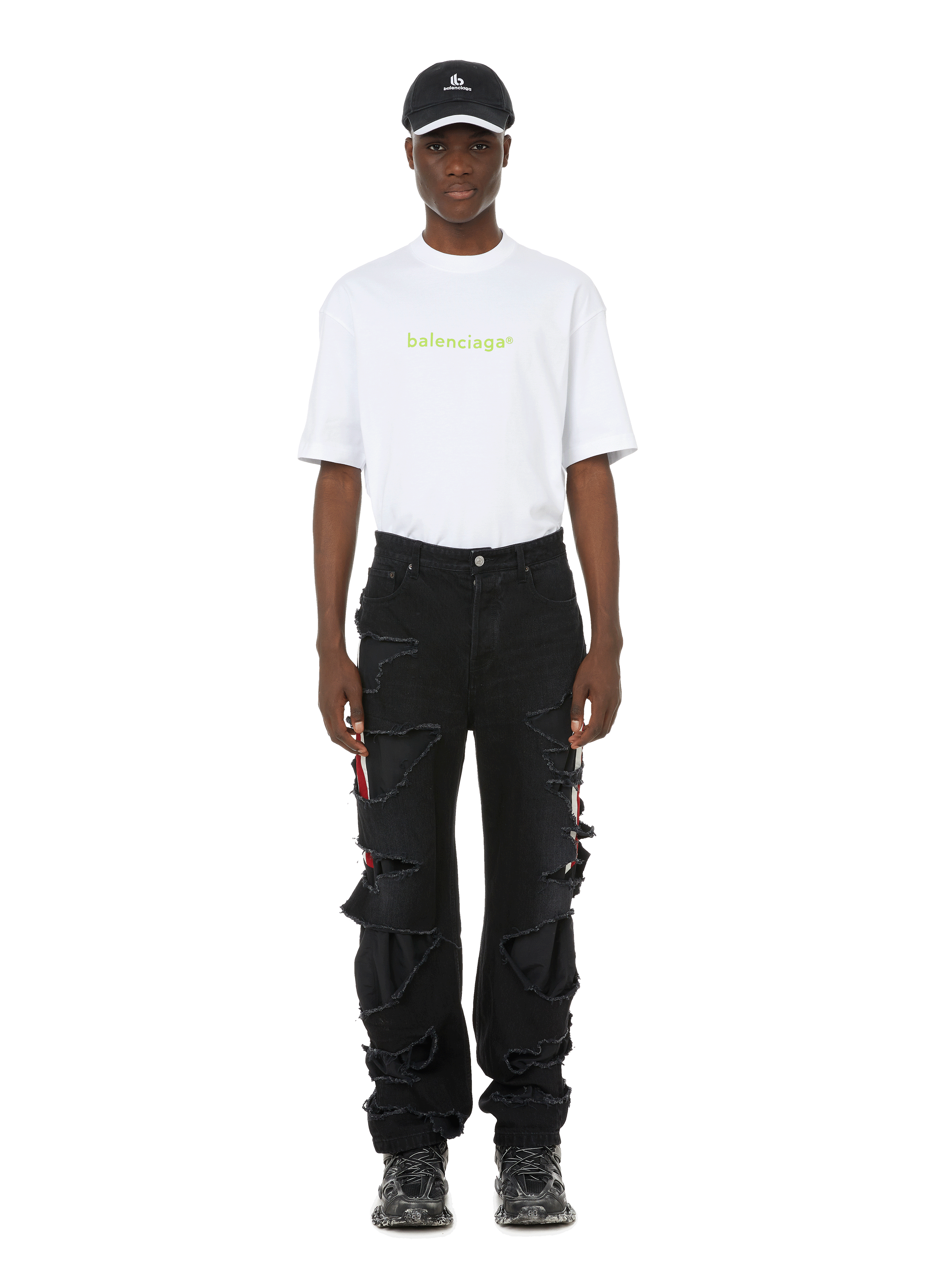SLASHED LOOSEFIT DENIM JEANS BALENCIAGA for MEN