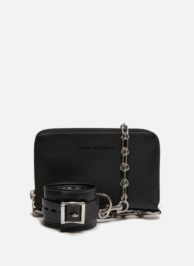 Leather clutch with cuff detail BALENCIAGA