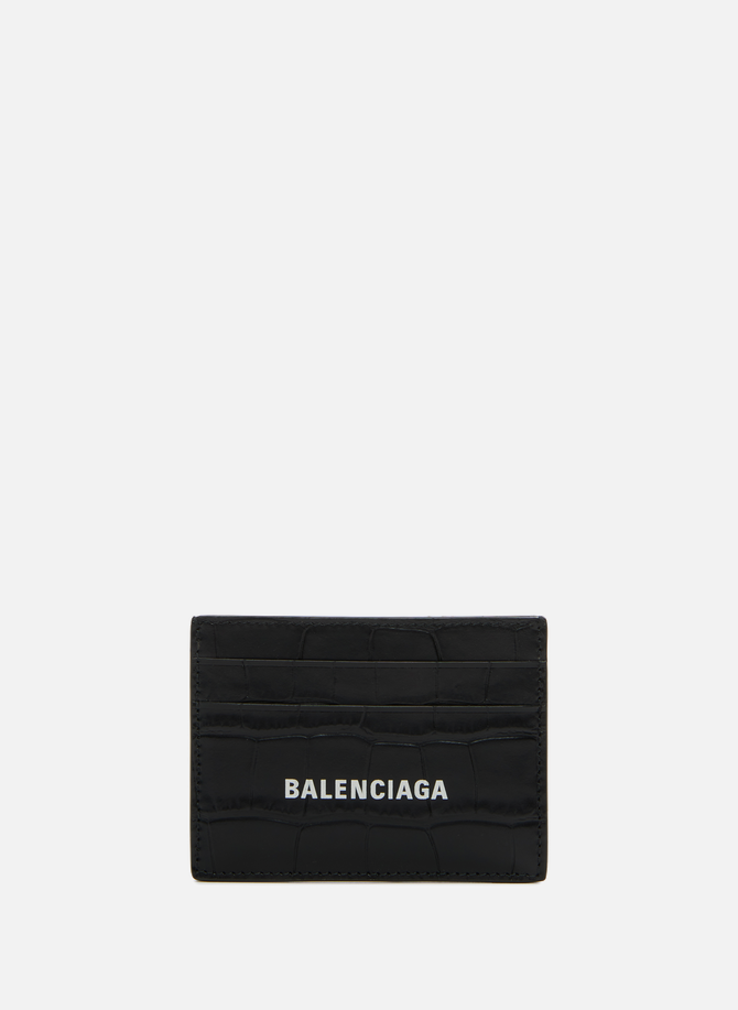Cash grained leather card holder BALENCIAGA