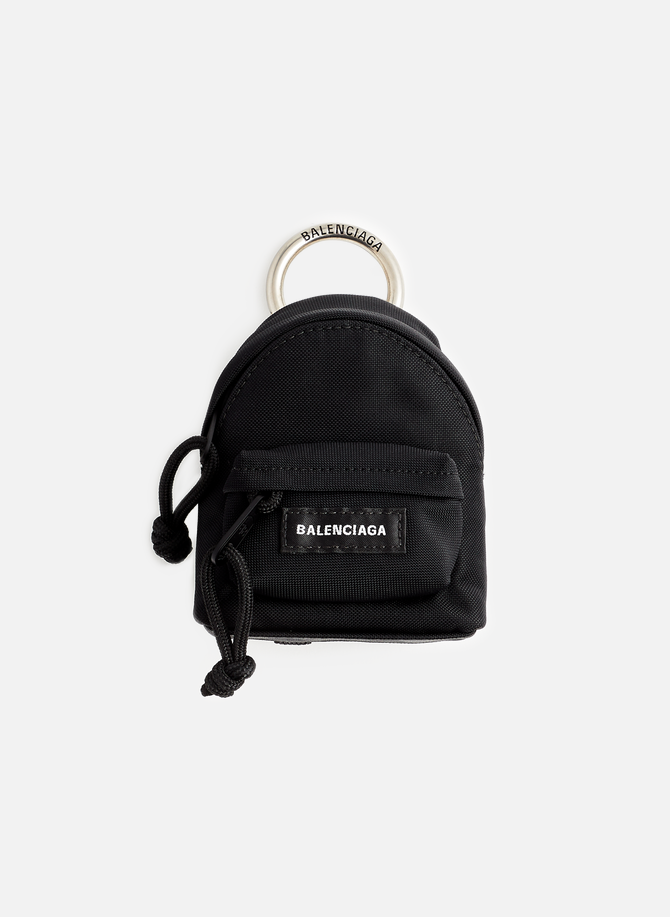 Micro Backpack recycled nylon keyring BALENCIAGA