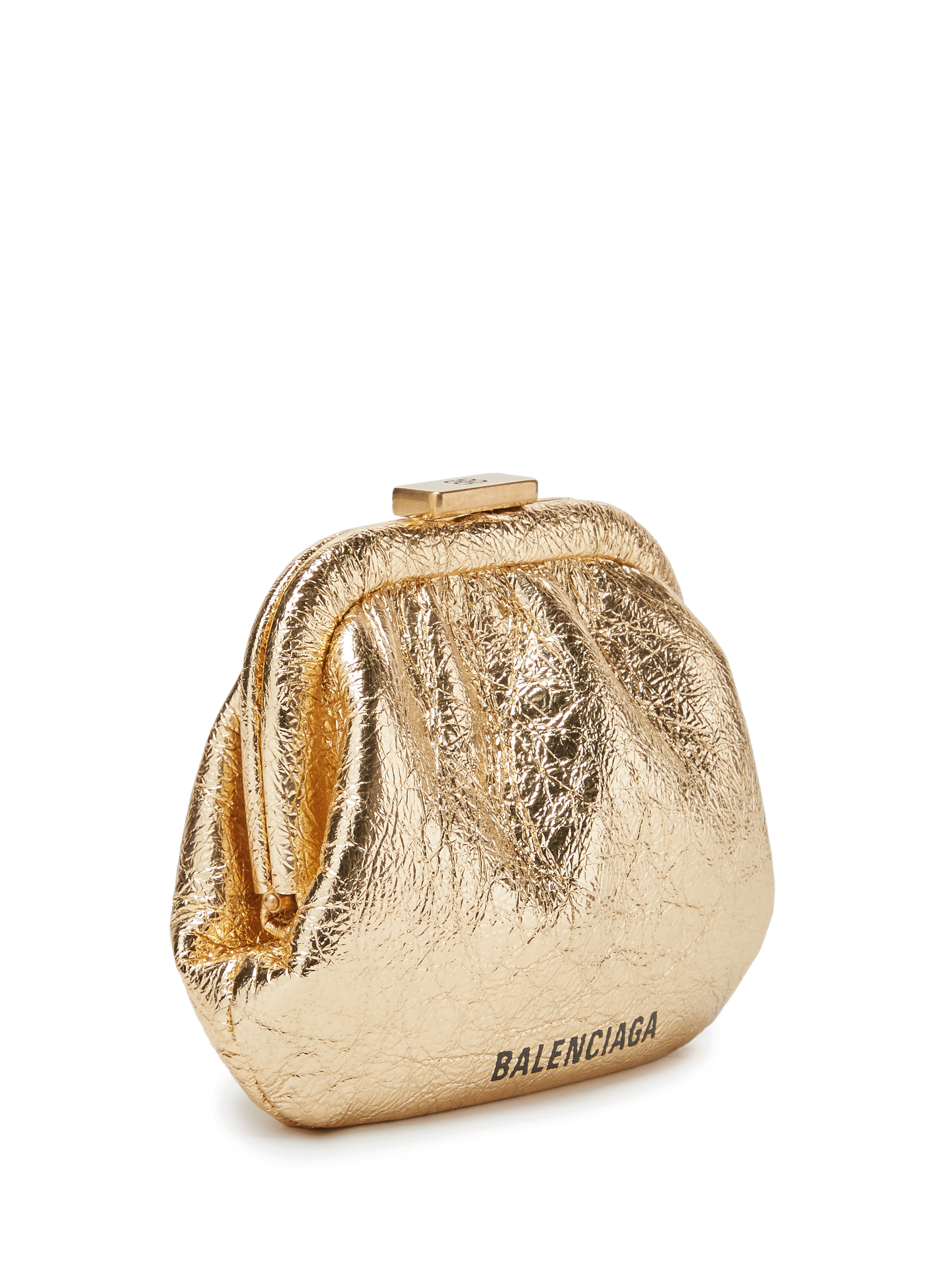 balenciaga gold purse