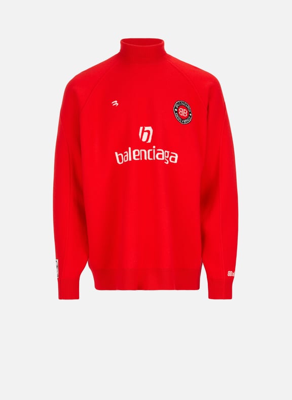 Balenciaga 2025 red turtleneck