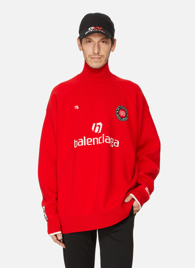 Soccer wool and cashmere Turtleneck Sweater BALENCIAGA