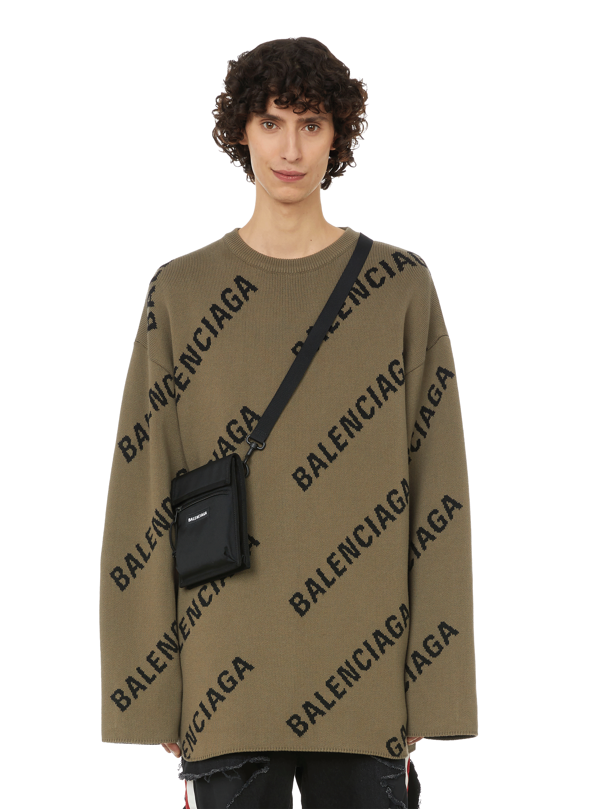 balenciaga jumper brown