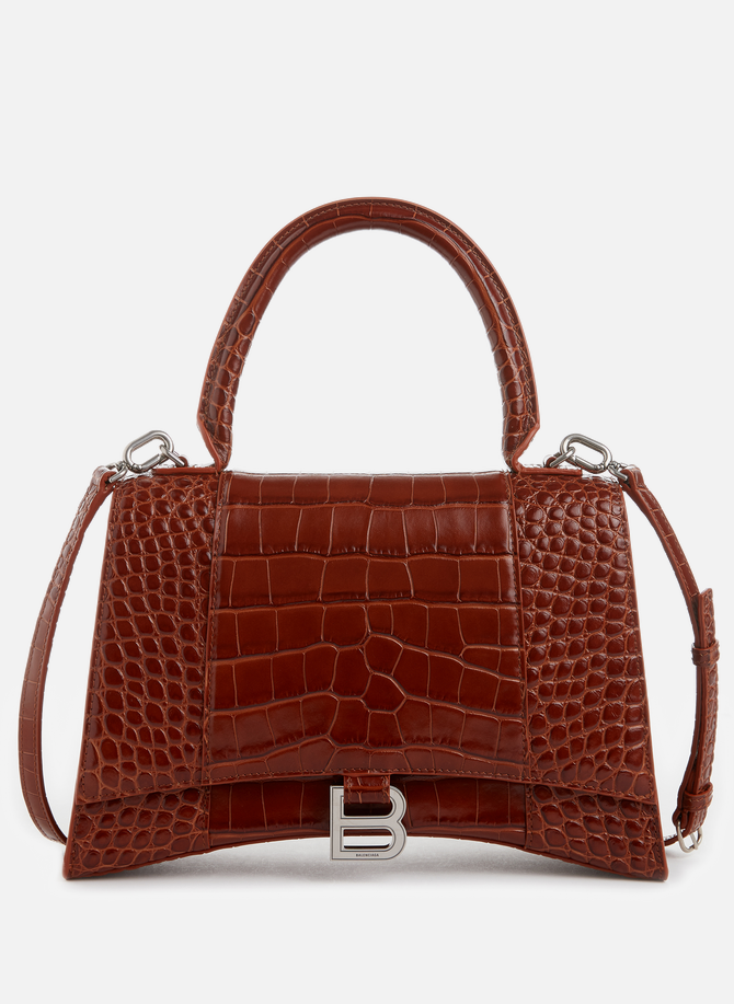 Hourglass S Top Handle embossed leather bag BALENCIAGA