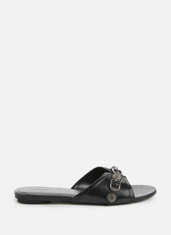 Cagole leather sandals Black by BALENCIAGA BALENCIAGA Cagole leather sandals Black