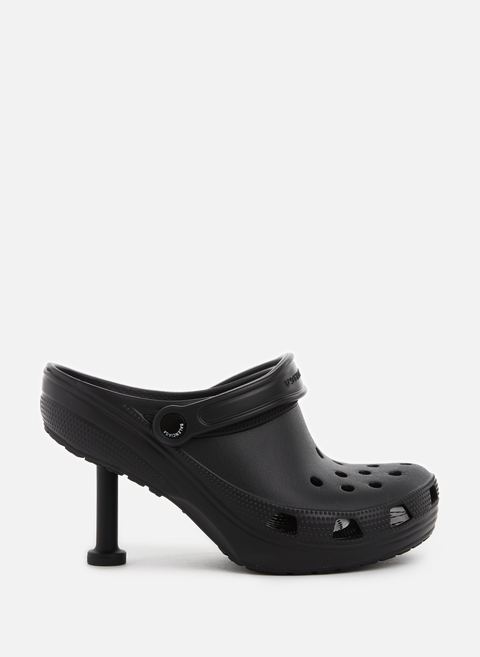 Sandales Crocs Madame 80Mm en cuir BlackBALENCIAGA 