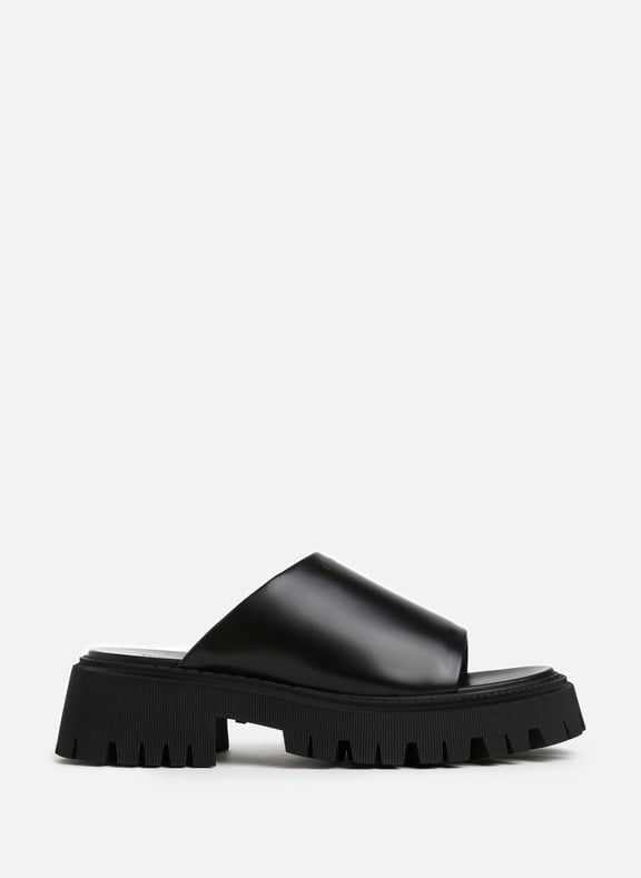 Tractor leather sandals Black by BALENCIAGA BALENCIAGA Tractor leather sandals Black