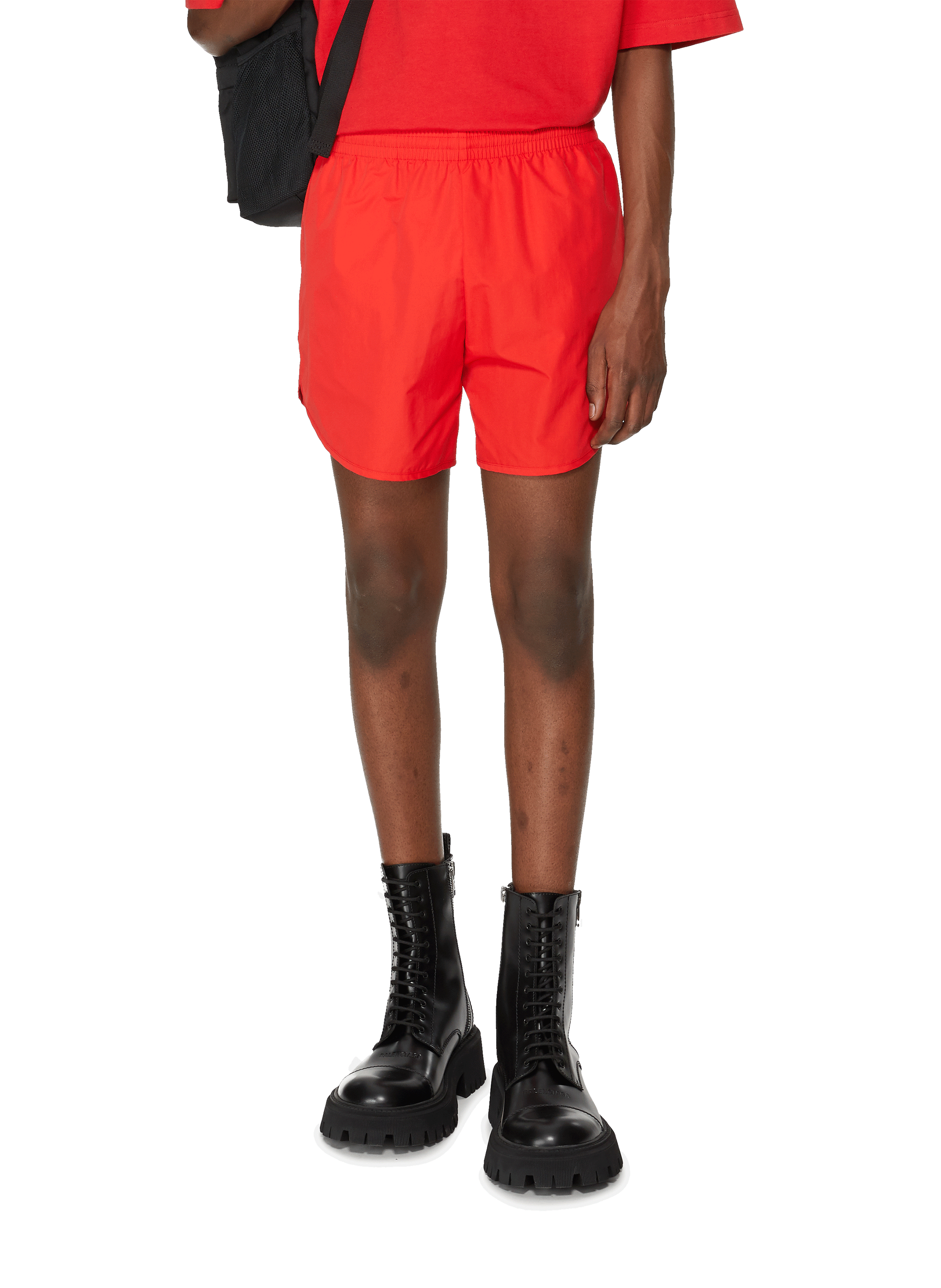 red balenciaga shorts