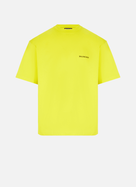 T-shirt à logo en coton YellowBALENCIAGA 