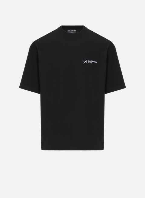 T-shirt Corporate en coton BlackBALENCIAGA 
