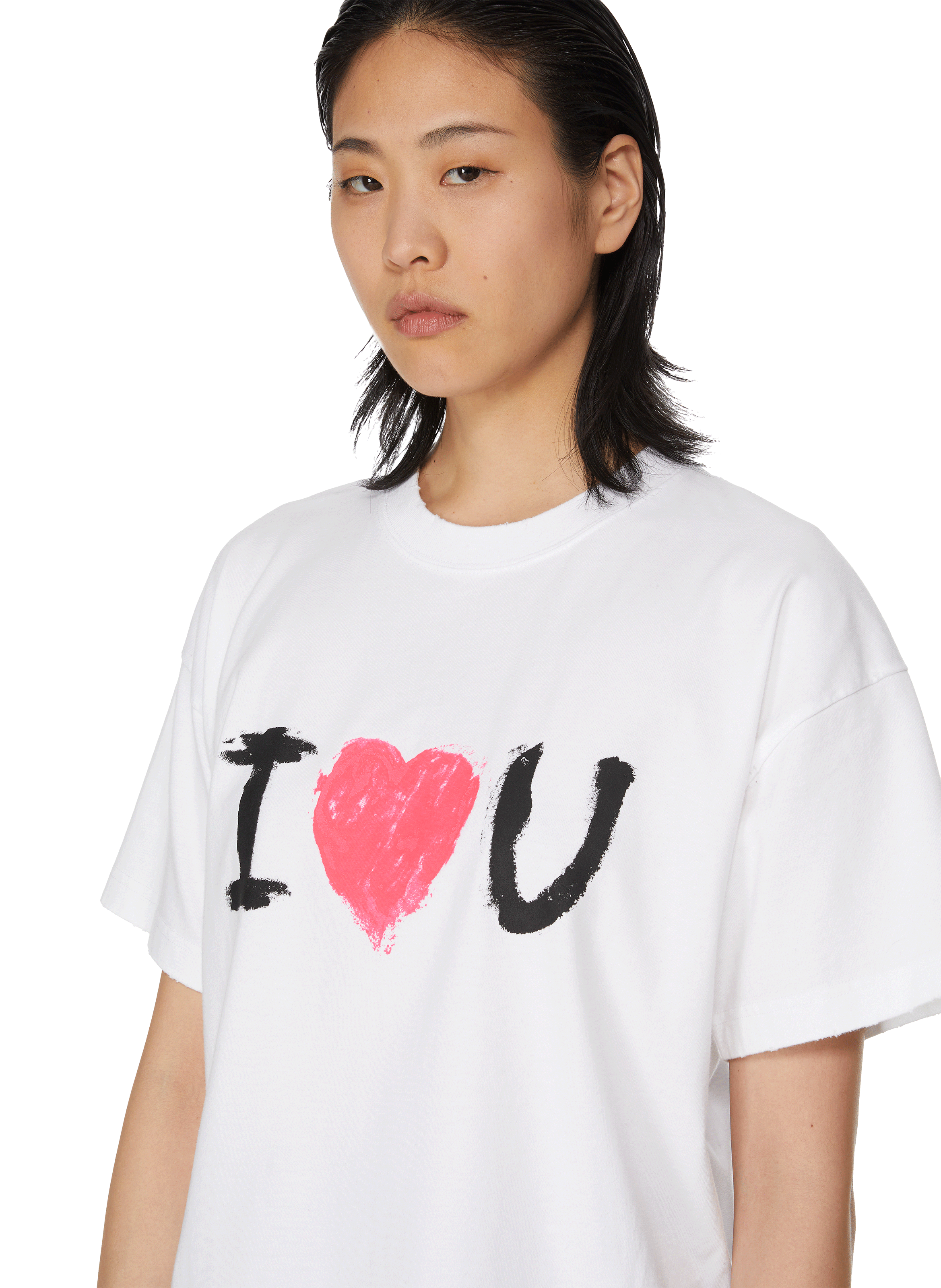 I LOVE U COTTON T-SHIRT - BALENCIAGA 