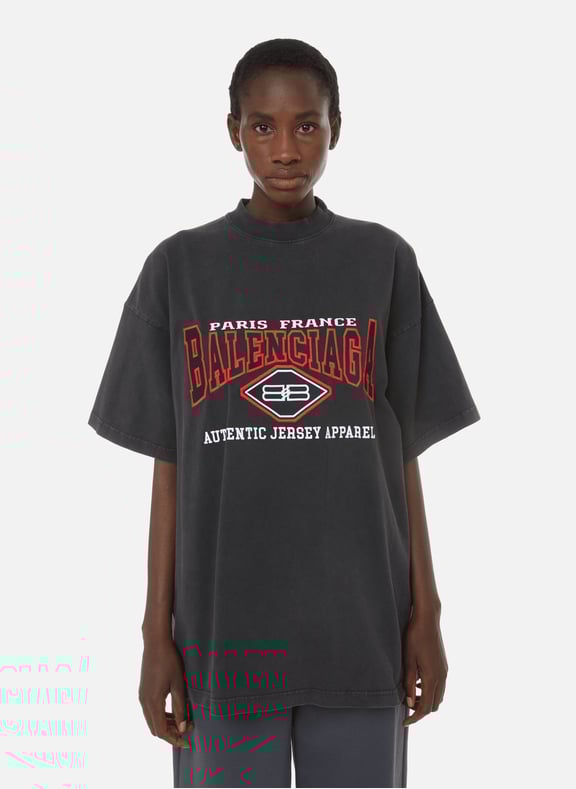 Balenciaga black and red t shirt Clearance