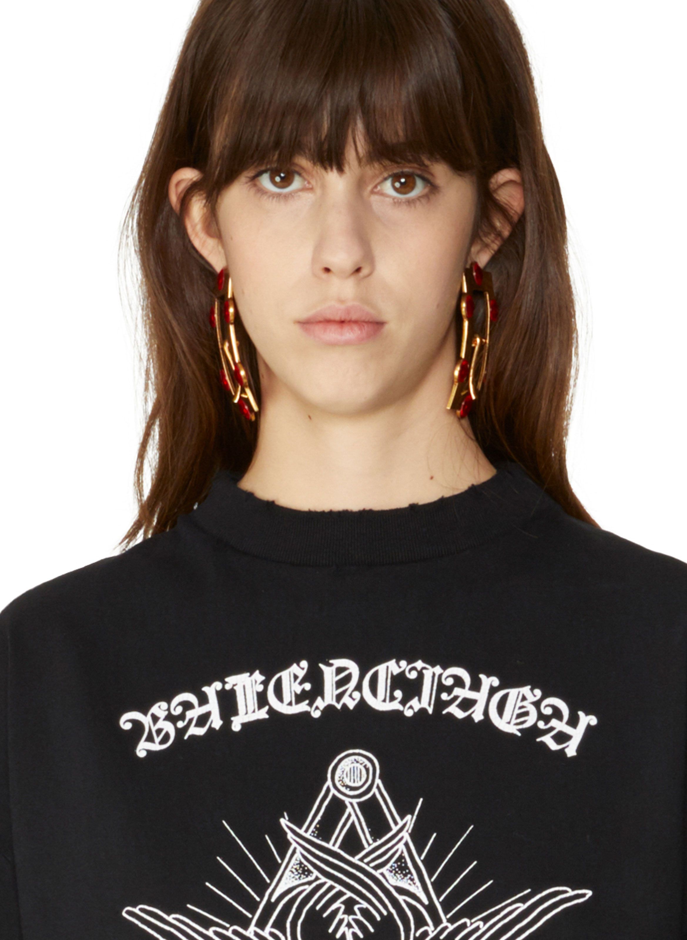 Black Gothic oversize cotton T-shirt