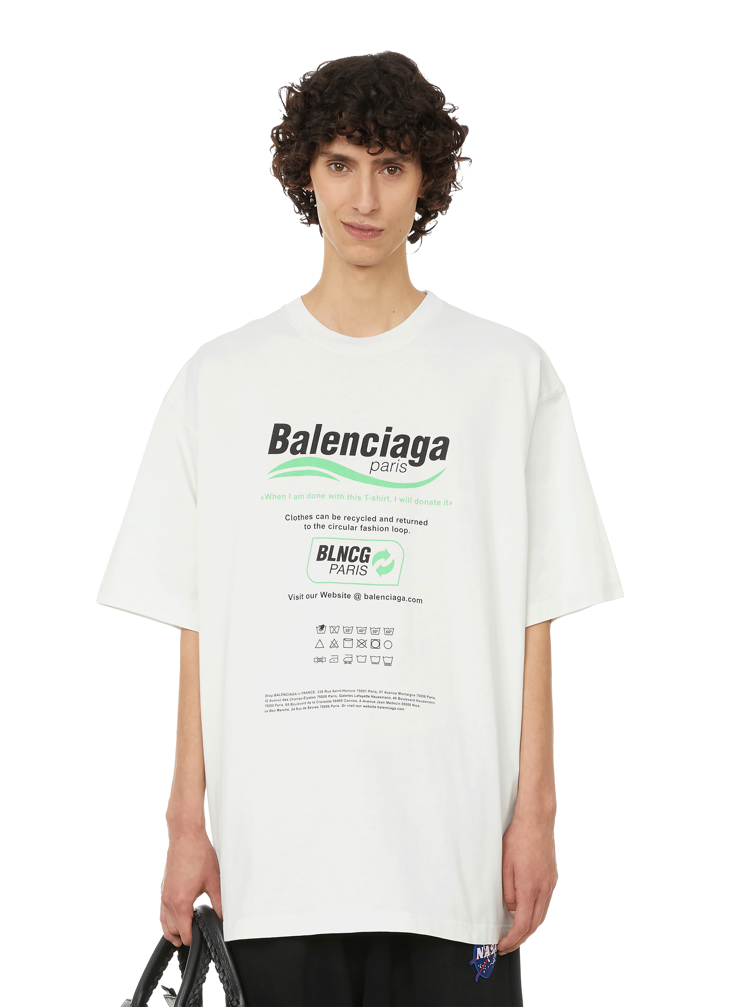 balenciaga oversized logo shirt