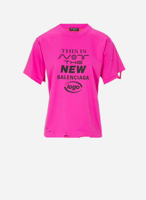 T-shirt This Is Not en coton mélangé PinkBALENCIAGA 