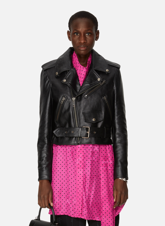 Fitted leather Biker Jacket BALENCIAGA