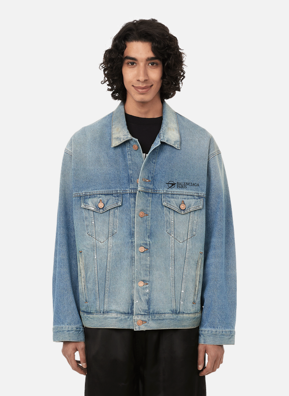 BALENCIAGA Corporate denim jacket  Faded jeans
