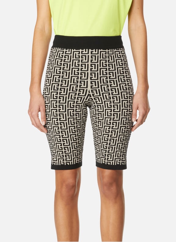 Monogram wool shorts Multicolour by BALMAIN BALMAIN Monogram wool shorts Multicolour