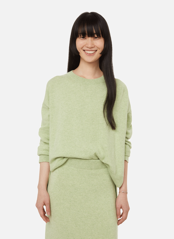 BARRIE Loose-fit cashmere jumper Green