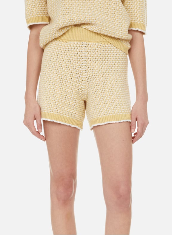 Cashmere and cotton shorts Yellow by BARRIE BARRIE Cashmere and cotton shorts Yellow