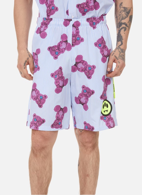 Printed cotton shorts Pink by BARROW BARROW Printed cotton shorts Pink