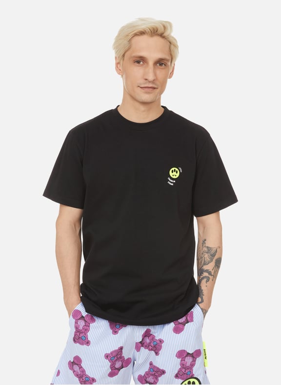 Cotton message T-shirt Black by BARROW BARROW Cotton message T-shirt Black