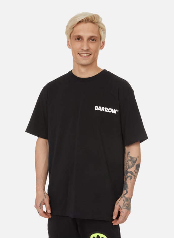Oversized cotton T-shirt Black by BARROW BARROW Oversized cotton T-shirt Black