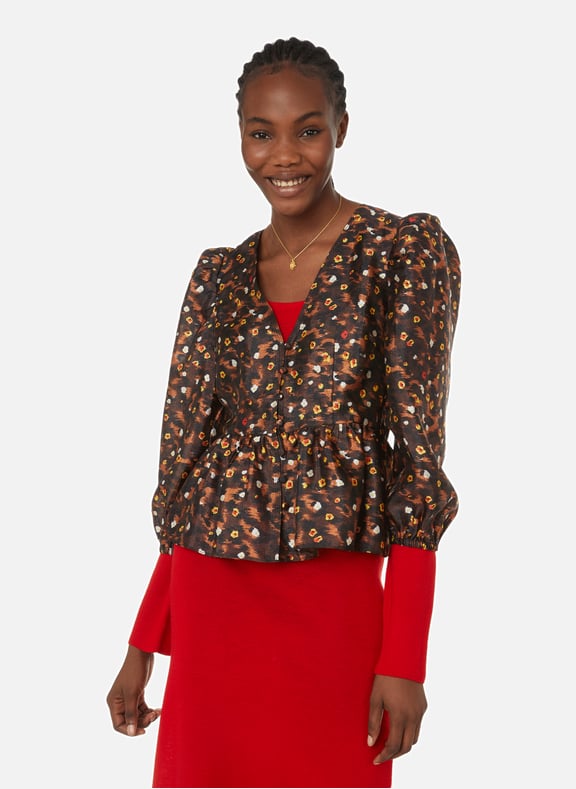 Mallow printed recycled polyester-blend blouse Multicolour by BAUM UND PFERDGARTEN BAUM UND PFERDGARTEN Mallow printed recycled polyester-blend blouse Multicolour