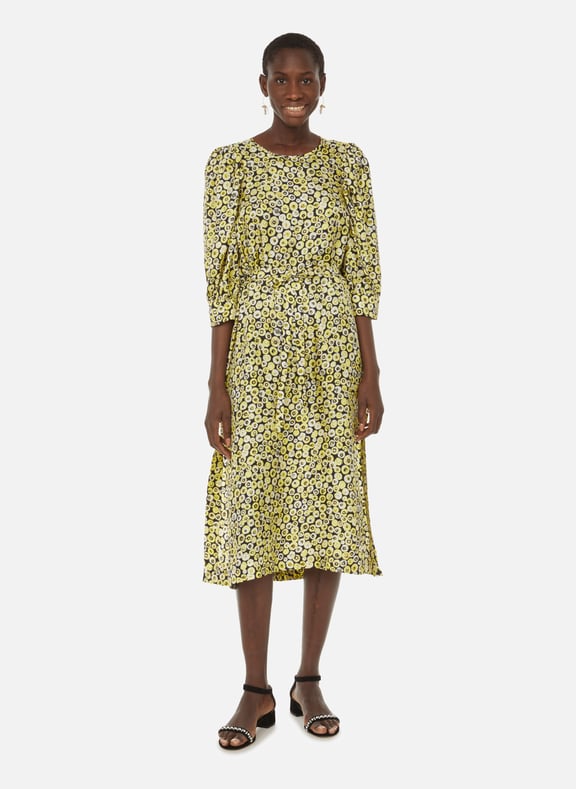 Mango midi printed dress sales