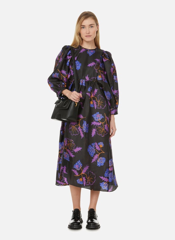Atlanta recycled polyester-blend midi dress Black by BAUM UND PFERDGARTEN BAUM UND PFERDGARTEN Atlanta recycled polyester-blend midi dress Black
