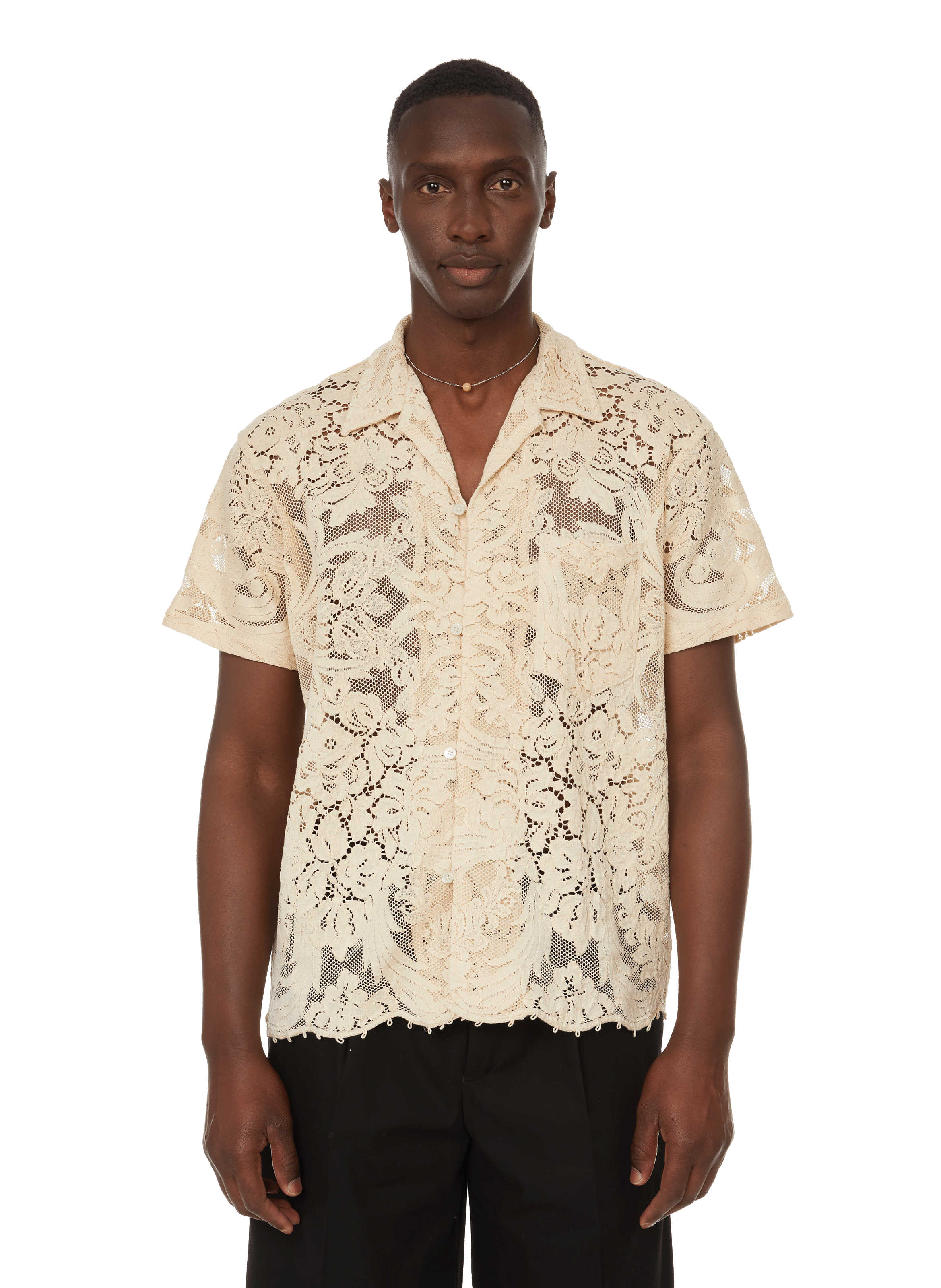COTTON CROCHET SHIRT - BODE for MEN 