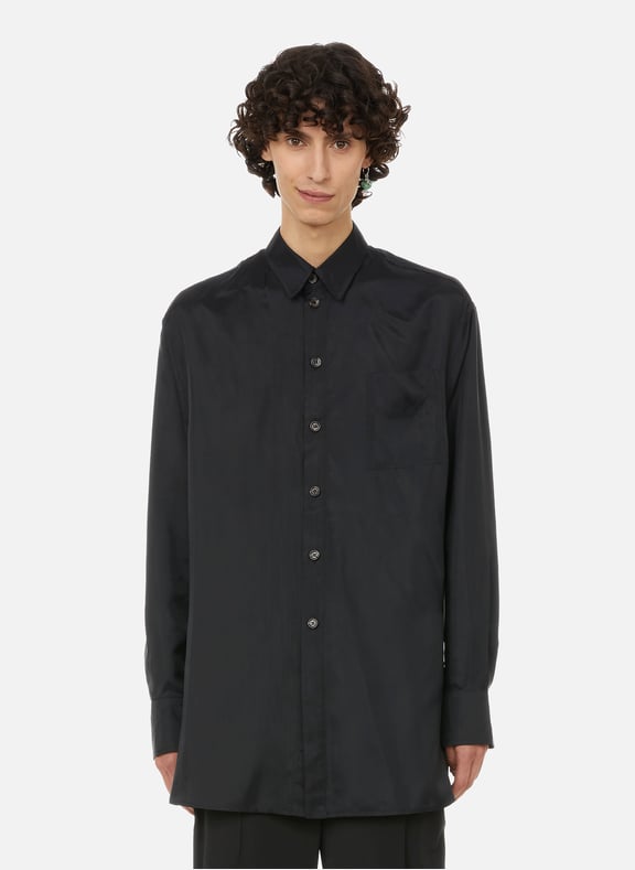 Satin shirt Black by BORAMY VIGUIER BORAMY VIGUIER Satin shirt Black