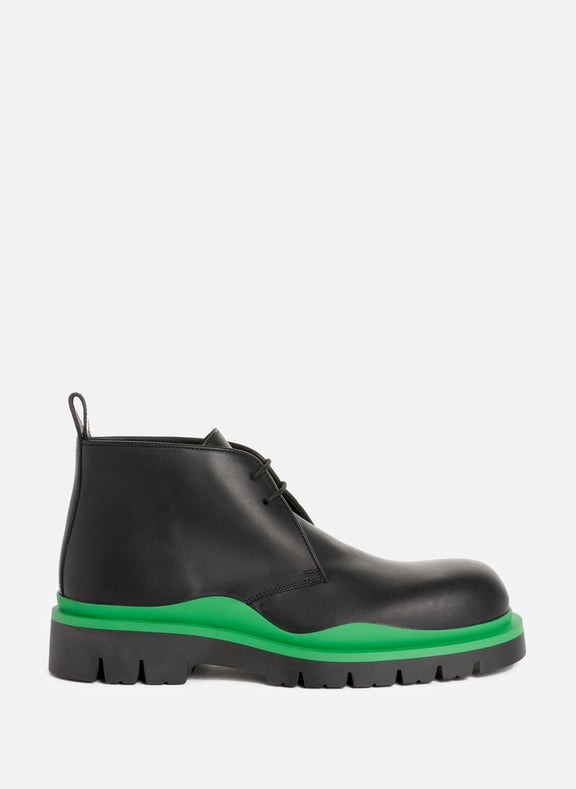 Leather Tire ankle boots Black by BOTTEGA VENETA BOTTEGA VENETA Leather Tire ankle boots Black