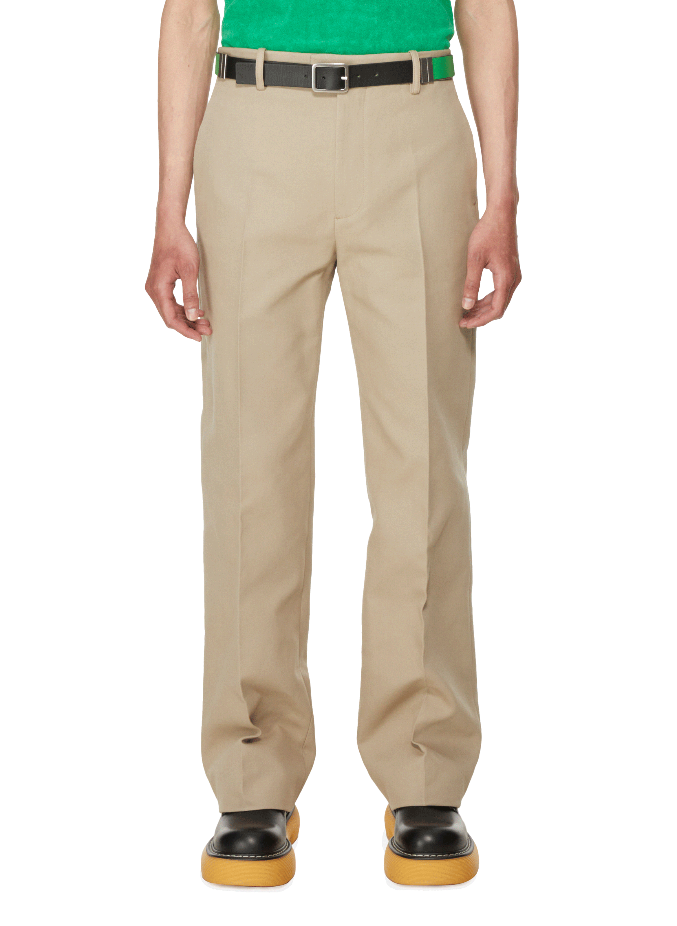STRAIGHT-CUT COTTON CANVAS TROUSERS 