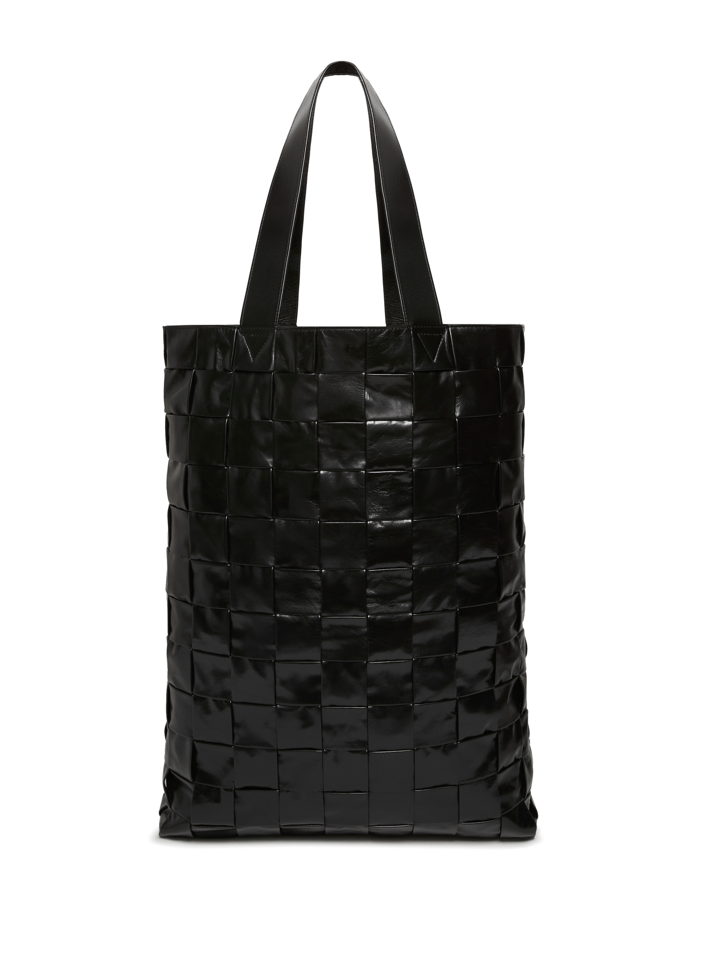 bottega veneta black woven leather bag