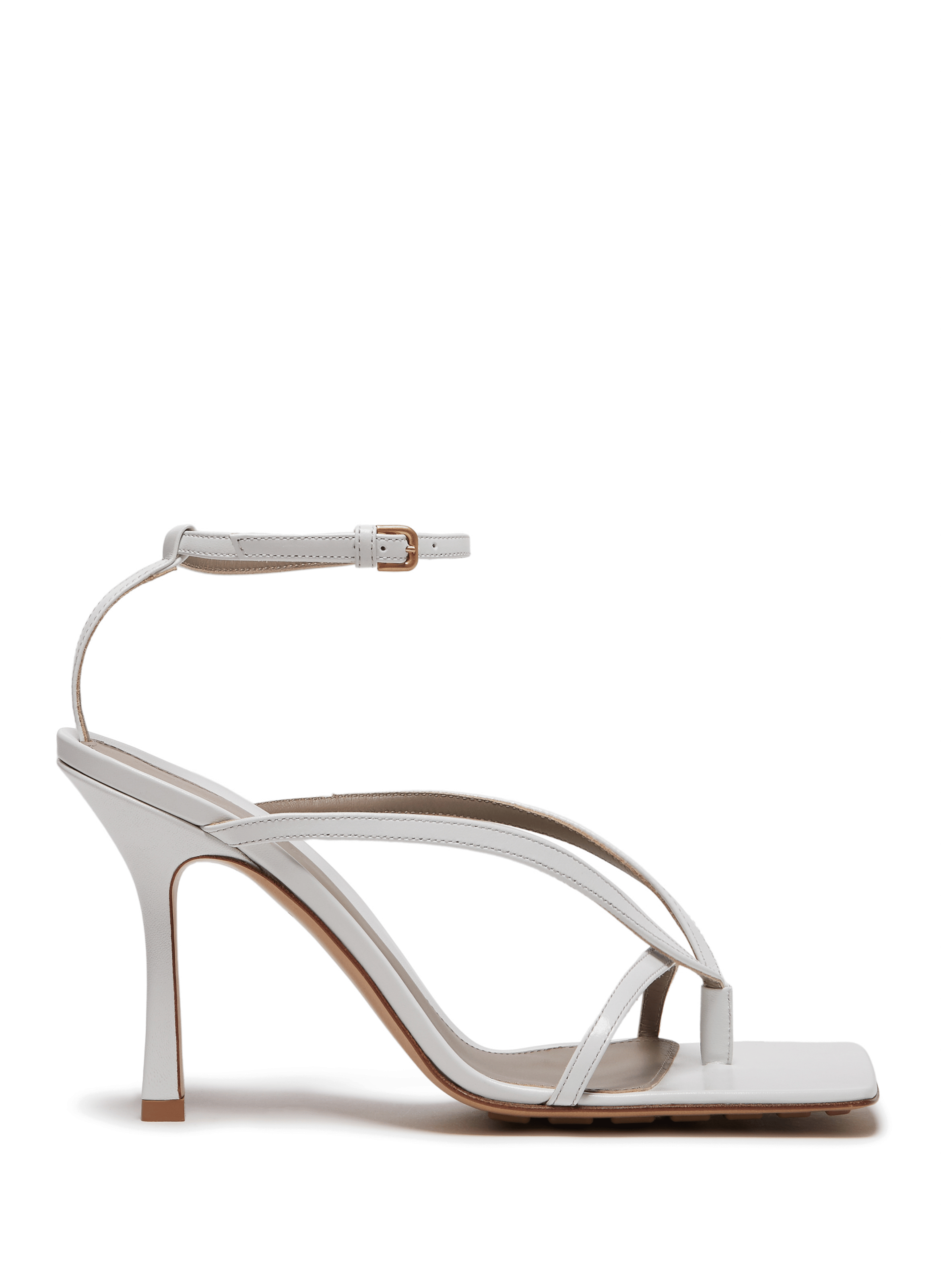 bottega stretch sandals white