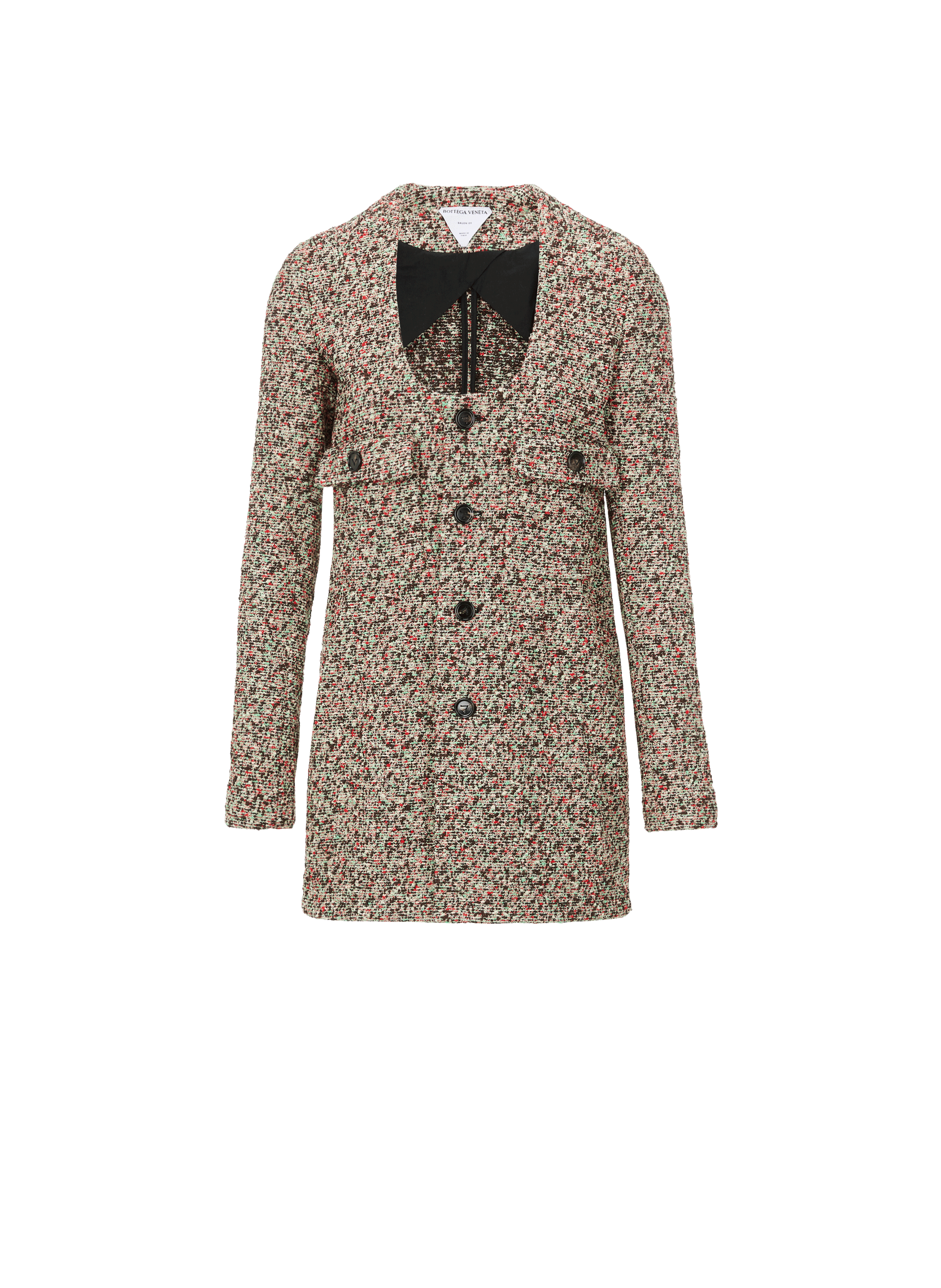 TWEED JACKET WITH A ROUNDED NECKLINE 
